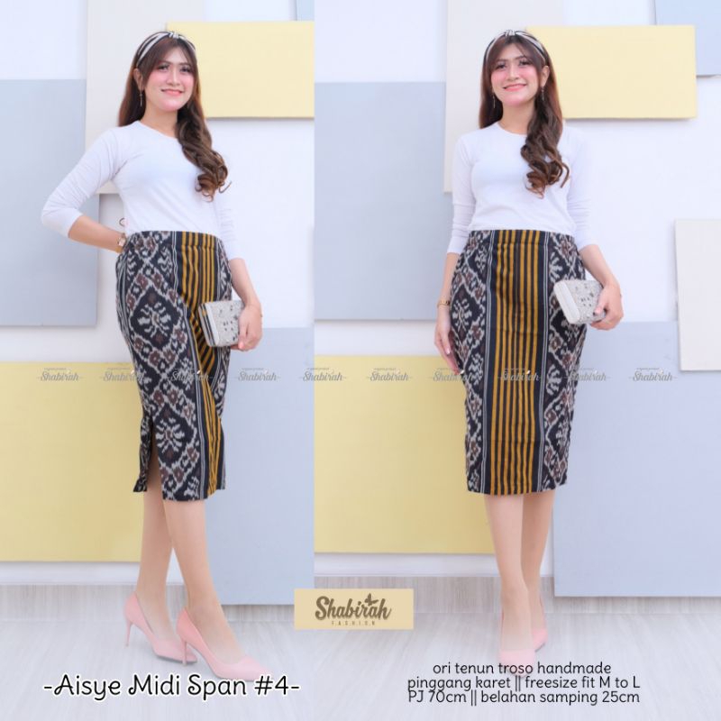 Rok span ,rok kebaya tenun belahan depan