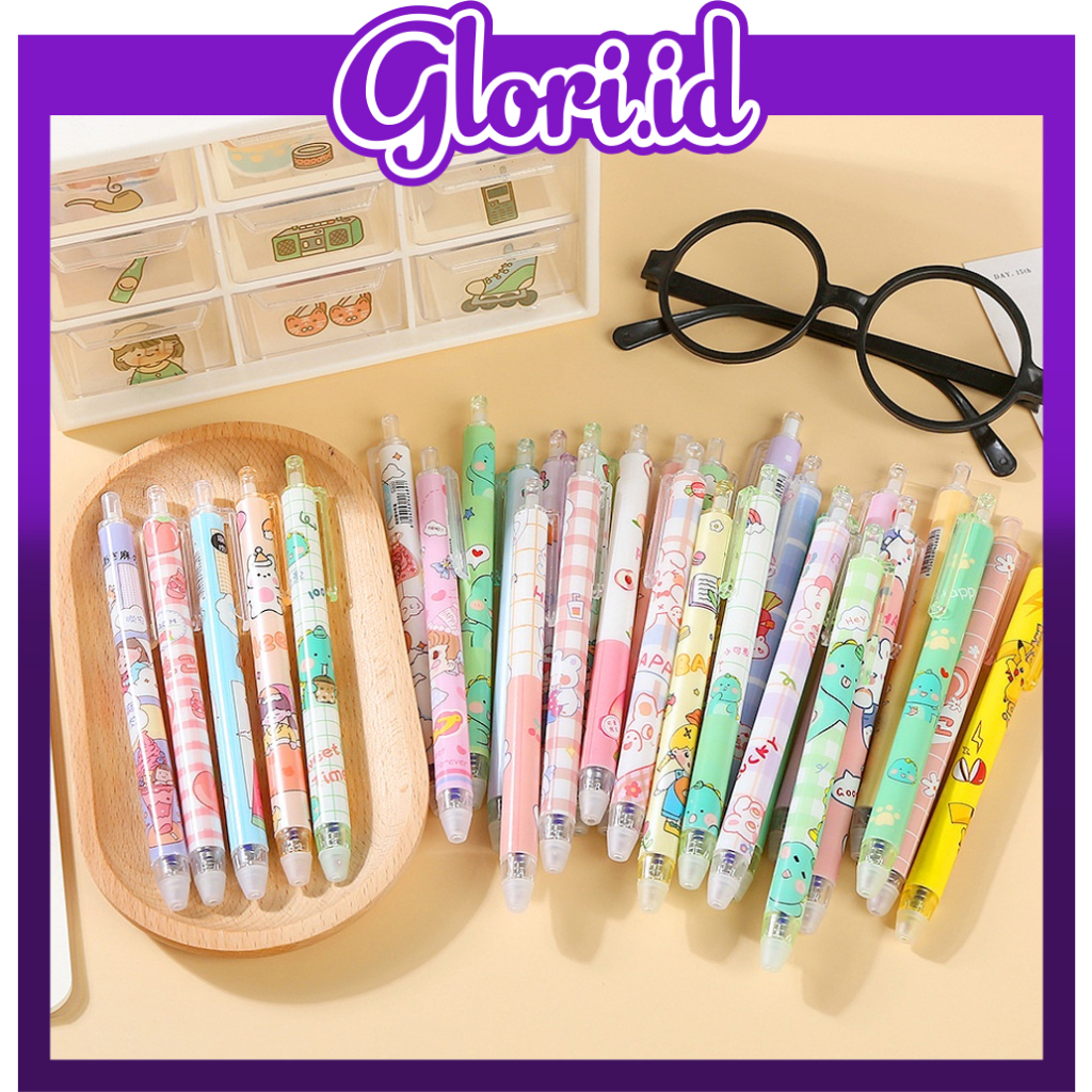 

GLORI.ID 6pcs / set pen gel mekanik motif cartoon / pulpen gel mekanik lucu / pulpen aesthetic G S110(6pcs) Set Pen Gel Mekanik 0.5mm Motif Karakter/Pulpen Gel Mekanik Lucu/Pulpen Aesthetic S110