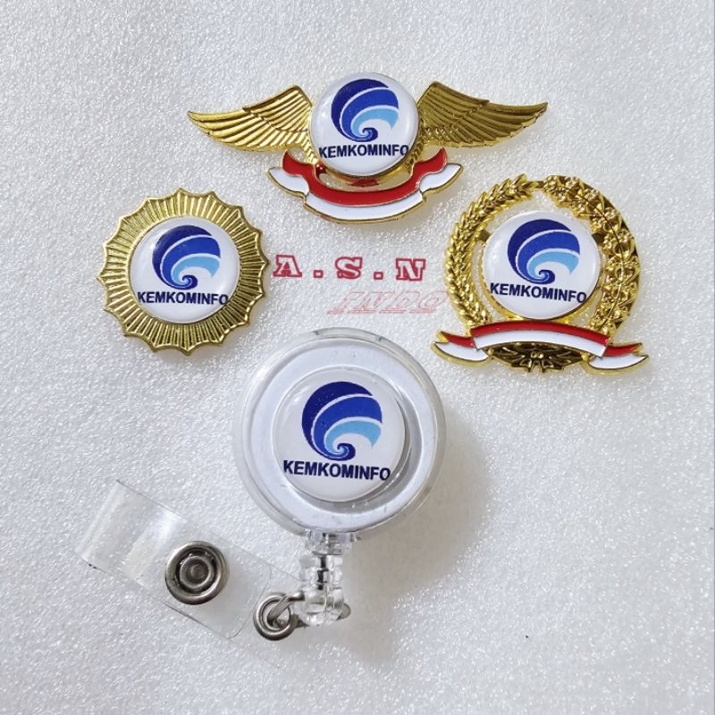 Pin Logo Kominfo Yoyo Id Card KOMINFO Lencana Kominfo
