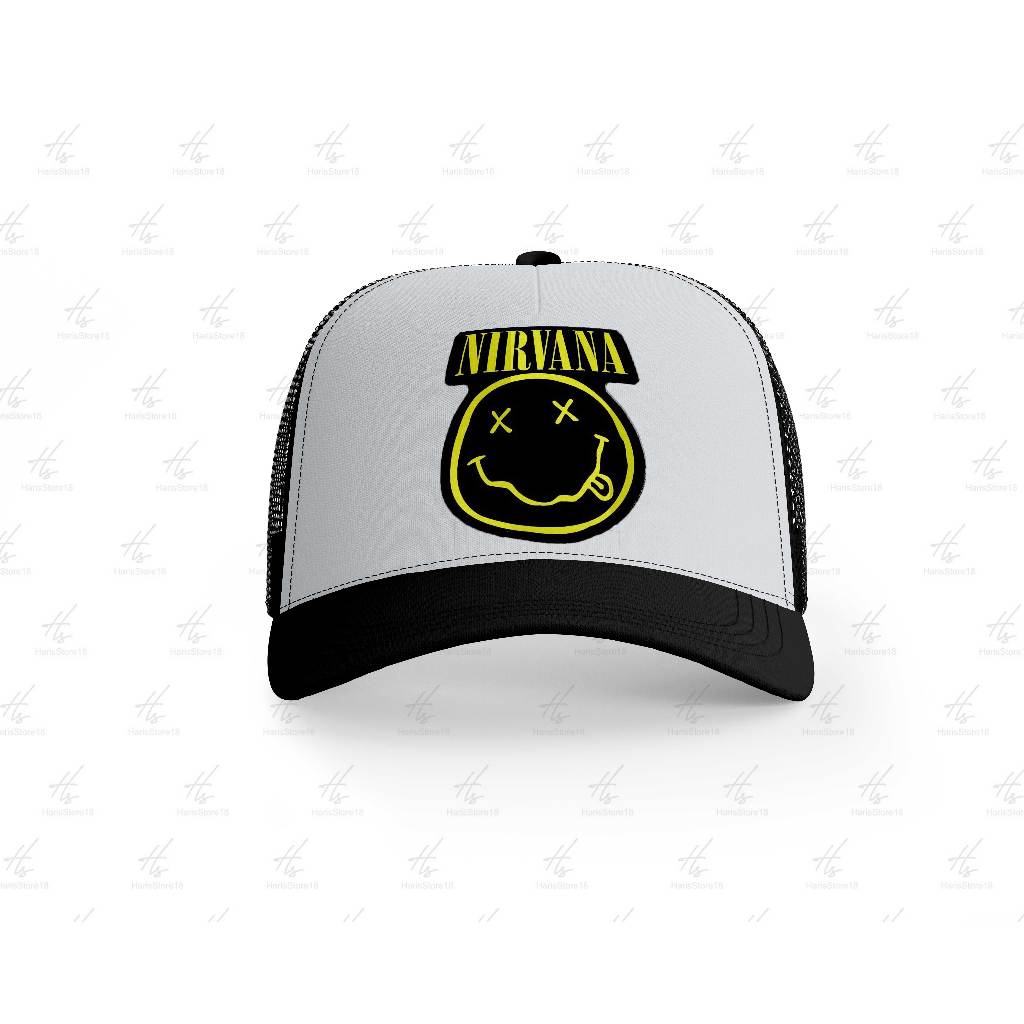 Topi Jaring Nirvana / Topi Trucker Custom / Topi Sablon Nirvana