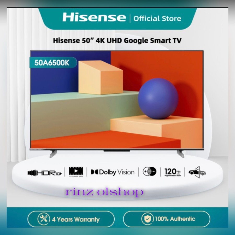 HISENSE 50A6500K Google UHD TV 50 INCH HISENSE TV 506500K UHD GOOGLE TV