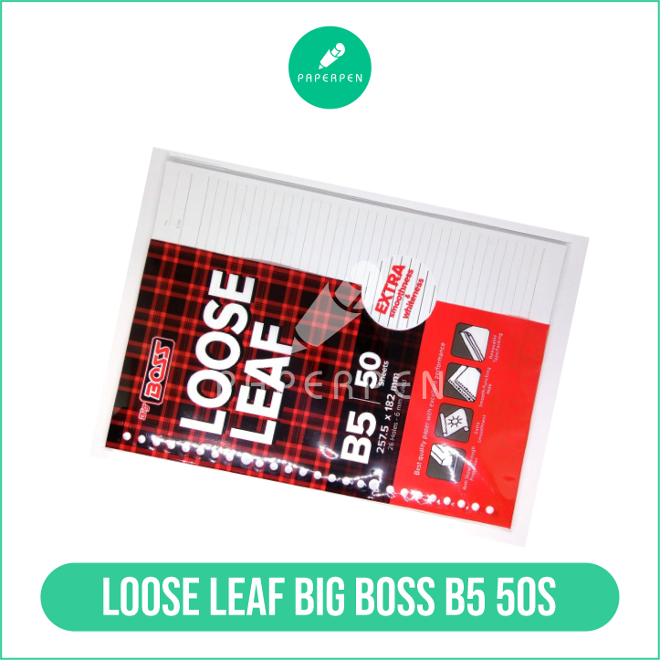 

(Pak10) Loose Leaf Big Boss B5 50S / Isi Binder