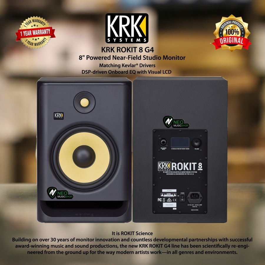 KRK Rokit 8 G4 Studio Monitor Generasi 4 Original Harga Satuan