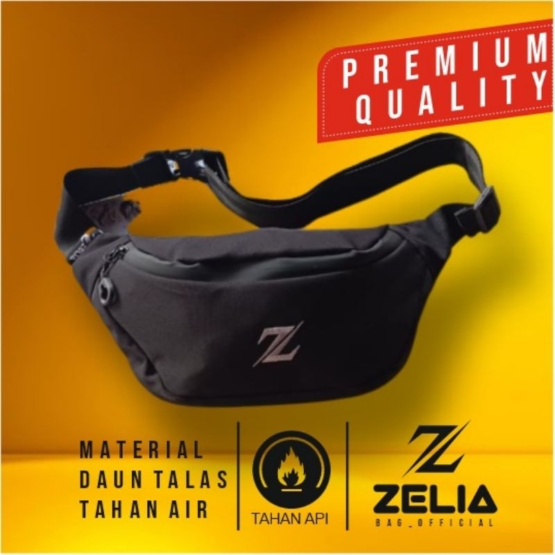 tas waisbag bahan anti air efek daun talas Anti bara
