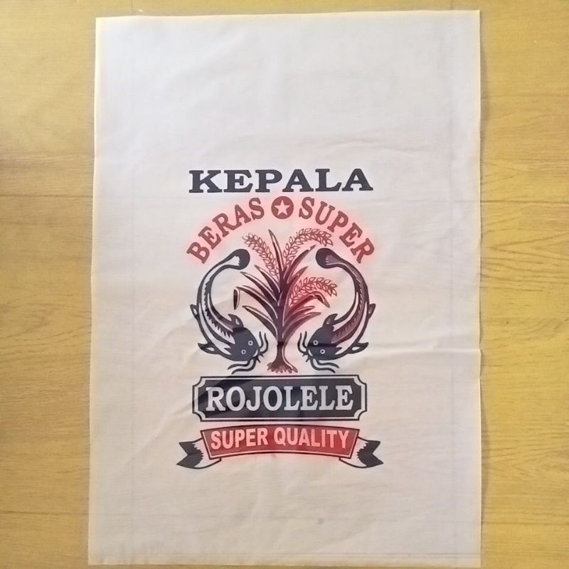 PLASTIK BERAS 5kg sablon cap ROJOLELE - harga per pcs