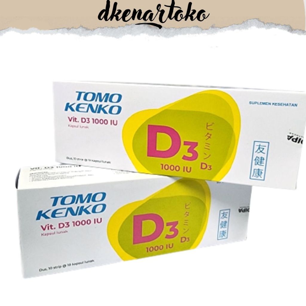 PROMO SPESIAL| TOMO KENKO D3 1000 IU|Tomo Kenko Vitamin D3 1000 IU Kemasan STRIP