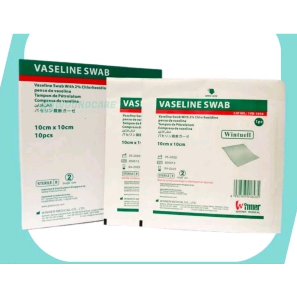 vaseline swab seperti supratul, lomatul harga per 1 lembar