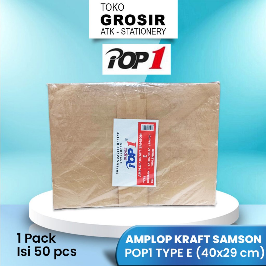 

AMPLOP KRAFT SAMSON POP1 TYPE E 40x29 cm / 1 pack isi 50 pcs