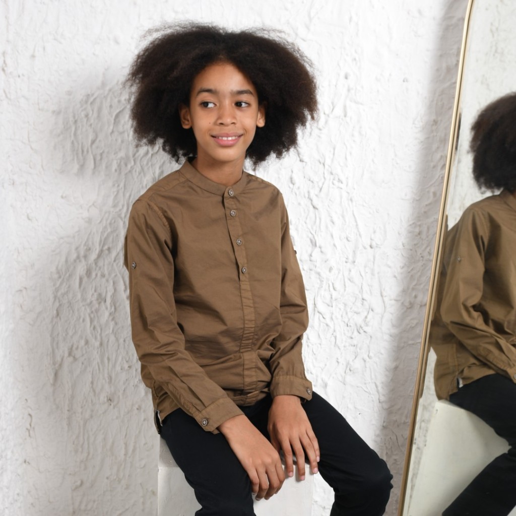 Baihaqi Kids Kemeja Koko Halim Lengan Panjang BKA4