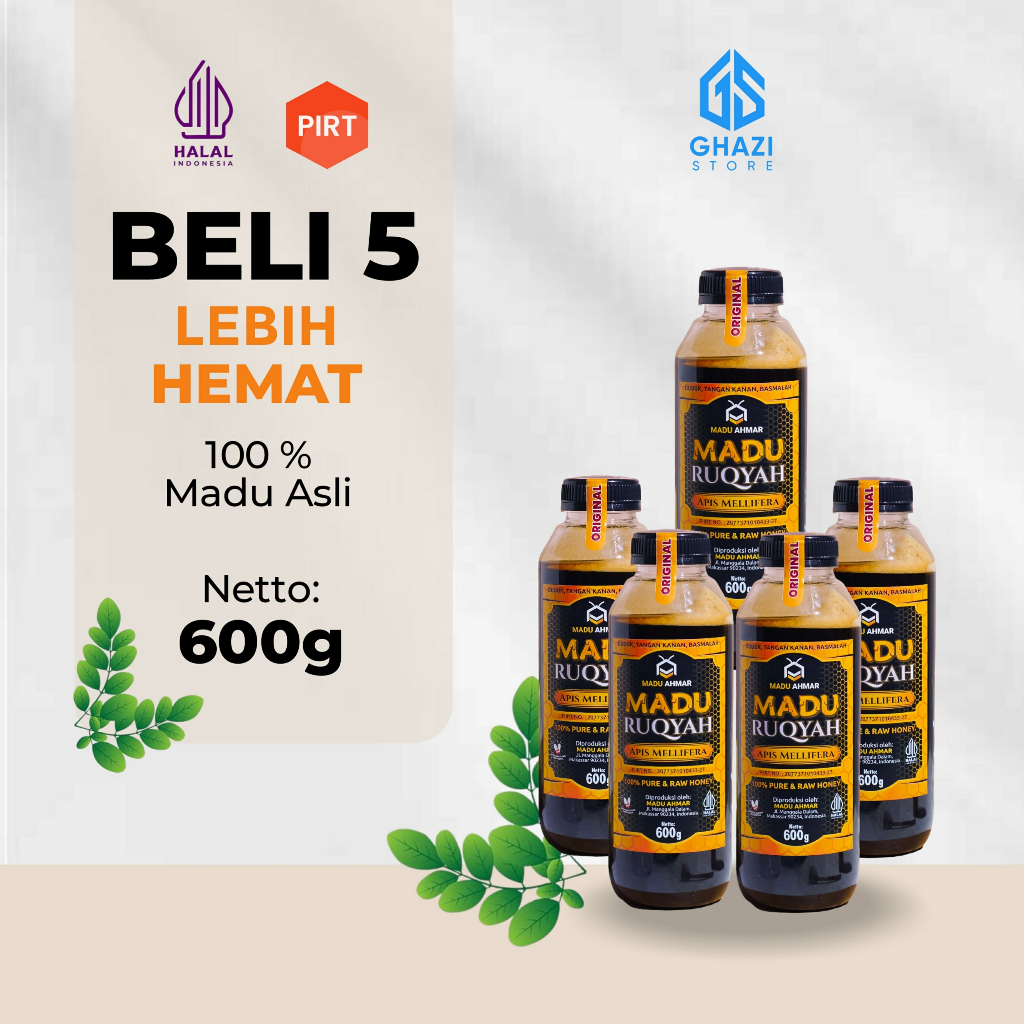 

Madu Ruqyah 600g Paket 5 Botol | Madu Asli