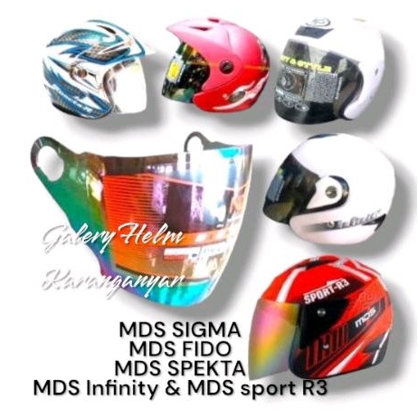 (NDR-1) Kaca Helm MDS Reflektor MDS Sigma MDS Fido MDS Spektra MDS Infinity dan MDS Sport R3 All Var