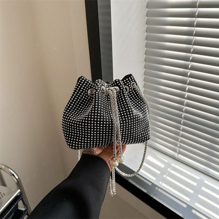 02086 Tas Selempang Wanita Serut Kekinian Import Bling bling