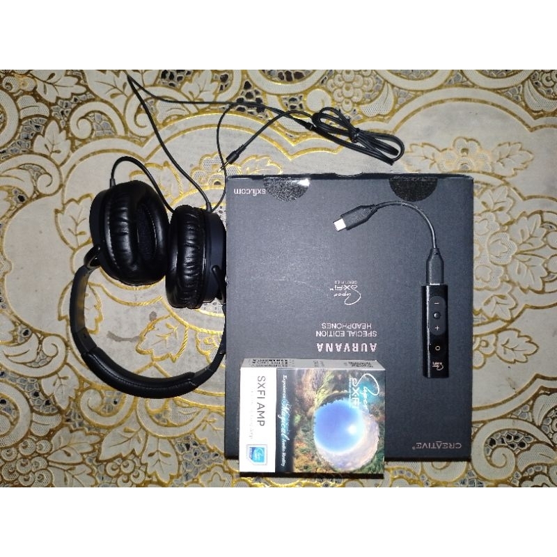CREATIVE SXFI AMP + HEADPHONE AURVANA LIVE SE ORIGINAL - Headphone + AMP Murah