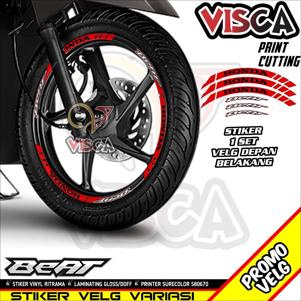 Stiker Velg List Velg Motor Stiker Velg Beat Motif Beat 03