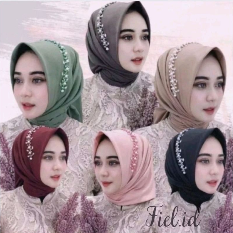 Hijab Segi Empat Payet / Jilbab Payet Bella Square / Segi Empat Payet Mutiara / Kerudung Payet Segi 