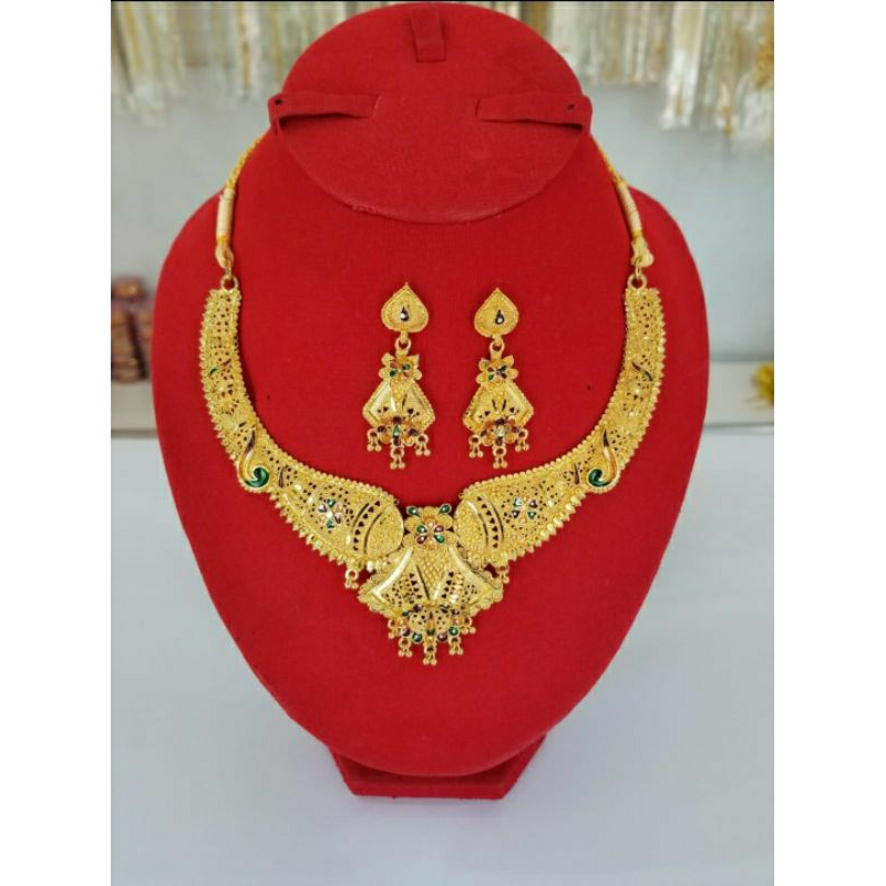 kalung set dubai/kalung dubai/replika emas dubai/aksesoris india