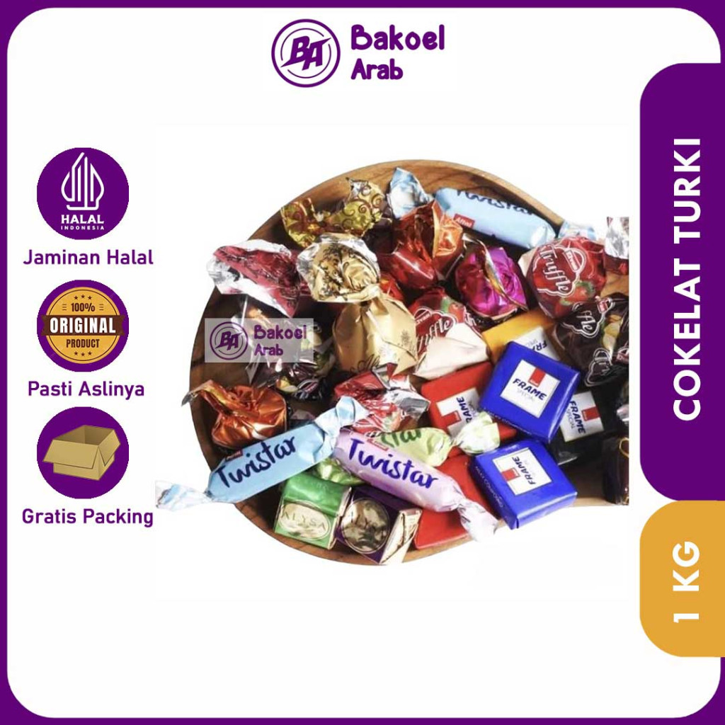 

COKELAT ARAB TURKI Premium 1Kg Pasti Fresh Cokelat Mix Untuk Camilan Mood Booster Dari Truffle Deluxe