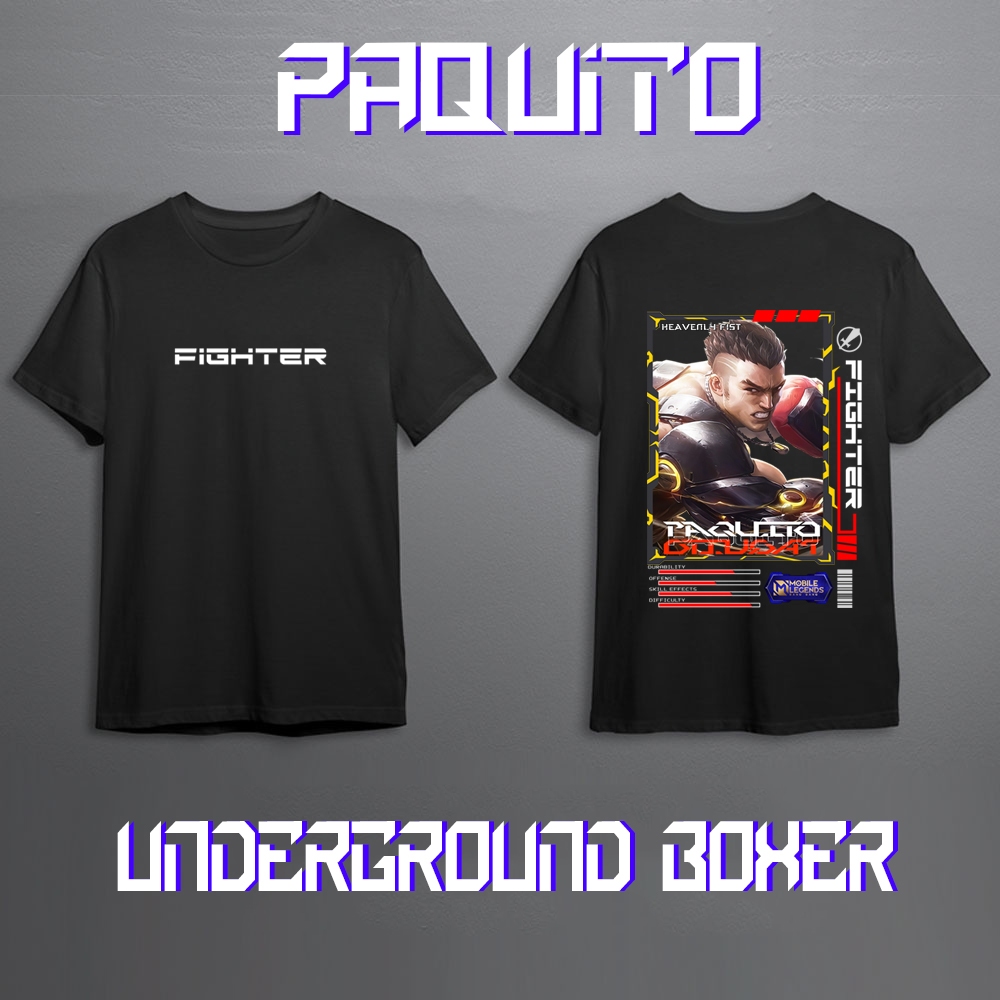 Kaos Pria Mobile Legend Hero PAQUITO FIGHTER Skin Keren//Kaos Mobile Legend//Kaos ML//Kaos Skin PAQU