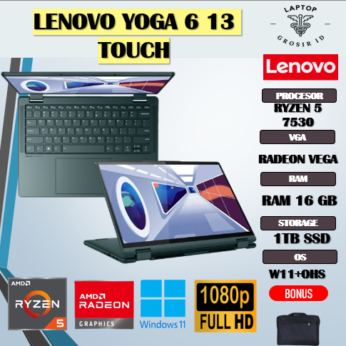 Lenovo YOGA 6 13 Touch Ryzen 5 7530 16Gb 1Tb 13.3 WUXGA 100Srgb