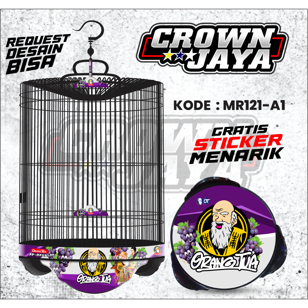 Stiker Decal Sangkar Murai Batu Cap Orangtua - Decal Sangkar Murai BNR Variasi Hologram - MR