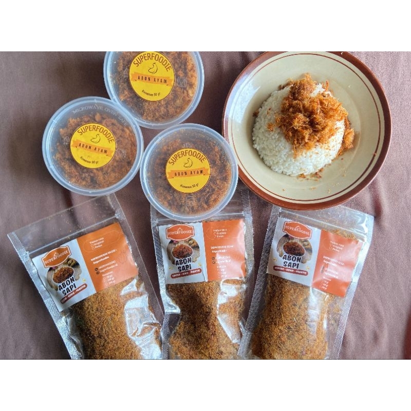 

Abon sapi superfoodie 100 gr original/pedas