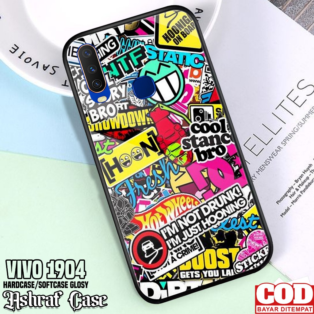 Case Vivo 1904 - Casing Vivo 1904 ( GRAFF ) Silikon Hp Vivo 1904 - Softcase Glass Kaca - Kondom Hp -