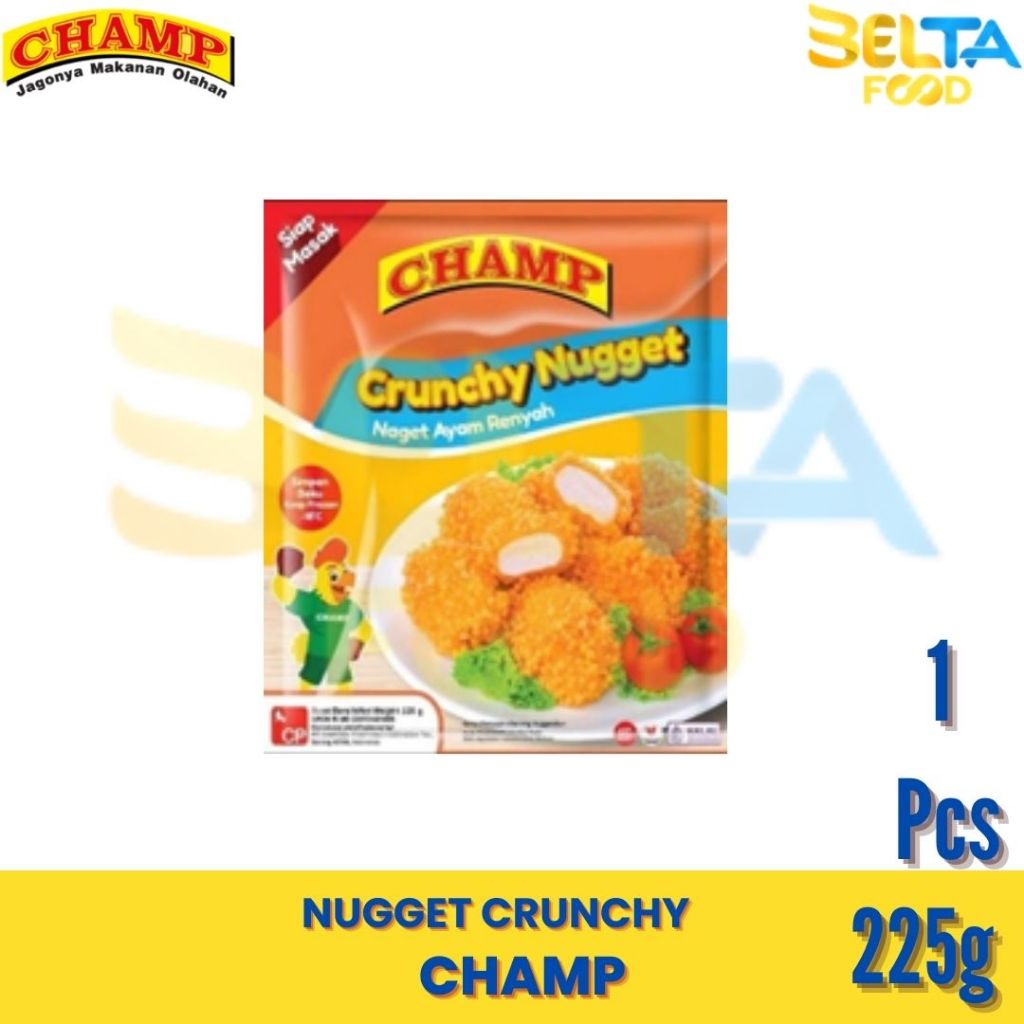 

Champ Nugget Crunchy 225g Nuget Ayam Crispy