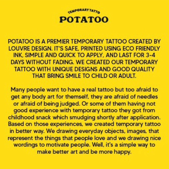 Kirim Langsung POTATOO Nevertheless Song Kang Temporary Tattoo Sticker