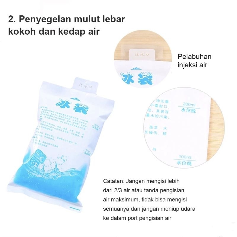 Makassar | Ice Gel Pack Bag Jelly Es Pack 200 MI Untuk Cooler Bags Pendingin