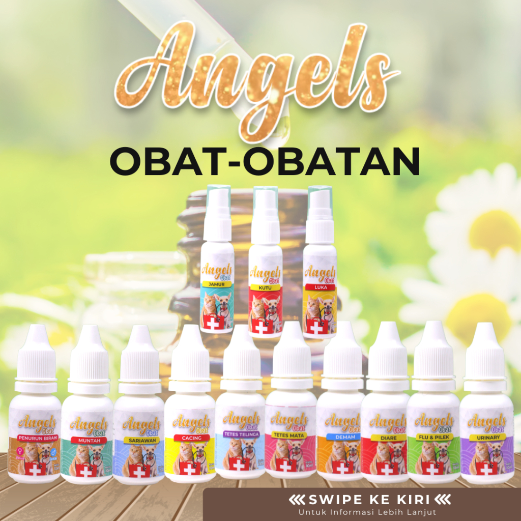 Angels Obat Diare Hewan 10ML Kucing Anjing Mencret Pencernaan Gastro