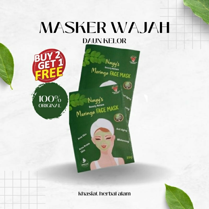 MASKER WAJAH ORGANIK MASKER DAUN KELOR MASKER ORGANIK SKINDIVORE MASKER WAJAH PRIA PEMUTIH WAJAH MAS