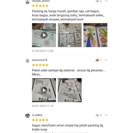 

★★★★★ Alat melukis/mewarnai/styrofoam gambar 1 set MURAH Terkini