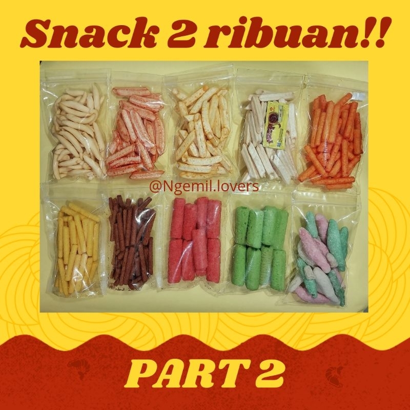 

SNACK / CEMILAN MURAH 2 RIBUAN / SNACK KERING MURAH (PART 2)