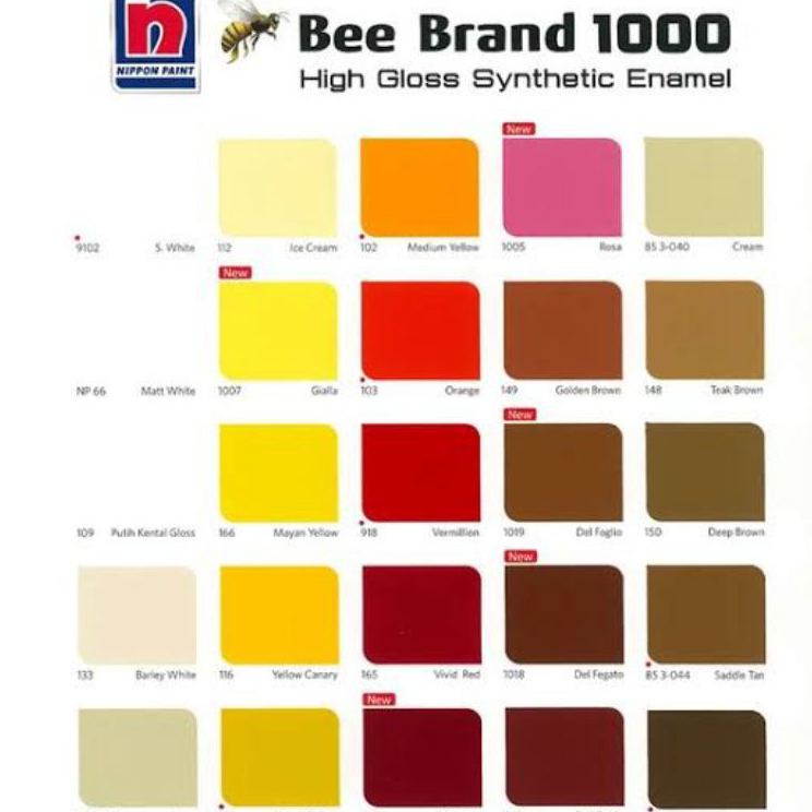 

↓➺✹ CAT MINYAK UTK KAYU & BESI NIPPON BEE BRAND 1000 (READY SEMUA WARNA)