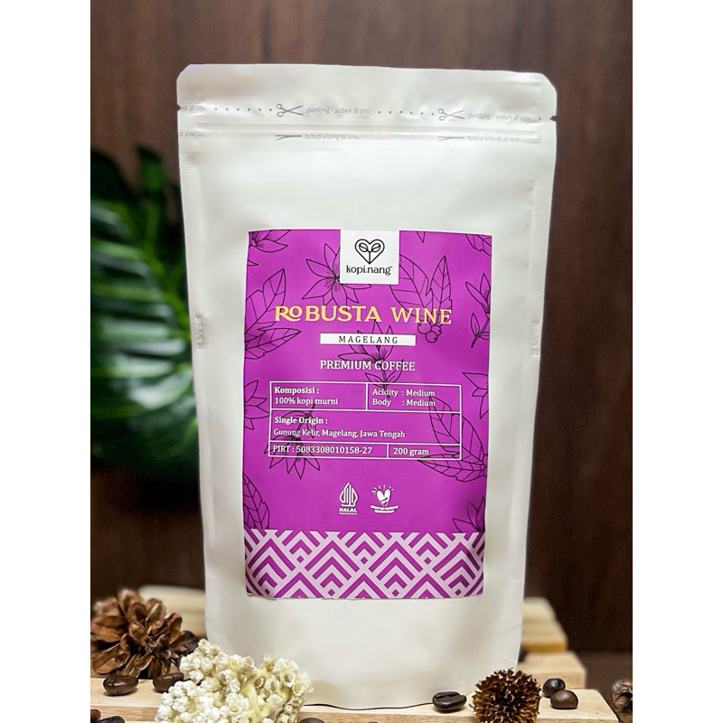 

Kopi Robusta Wine Premium 200gr Nikmat Rasa Pass Harga Merakyat
