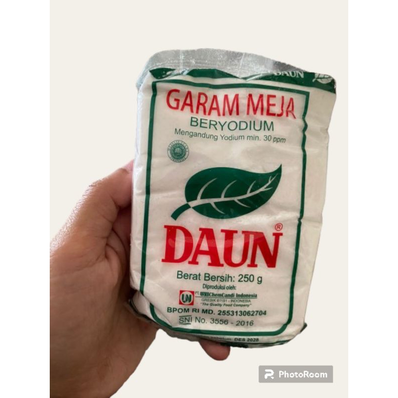 

Garam Meja Halus Cap Daun 250g