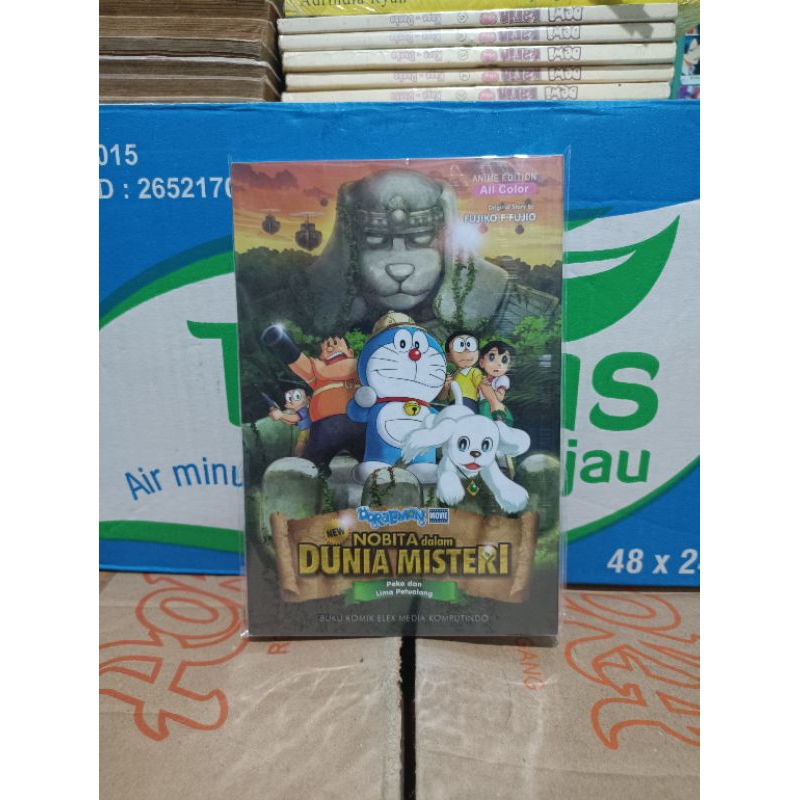 Komik Doraemon movie Nobita dalam dunia misteri peka dan lima petualang