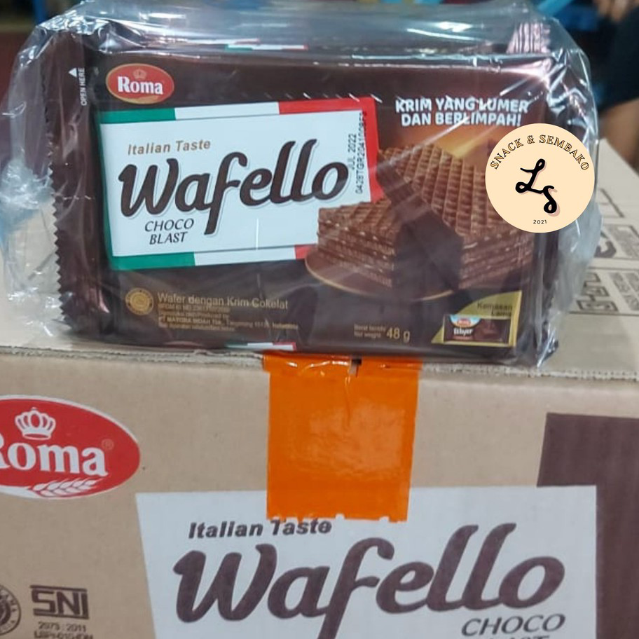 

Diskon Wafello 2000 Wafer Roma Coklat/Caramel 1 pack Isi 10 pcs @37,5 gr