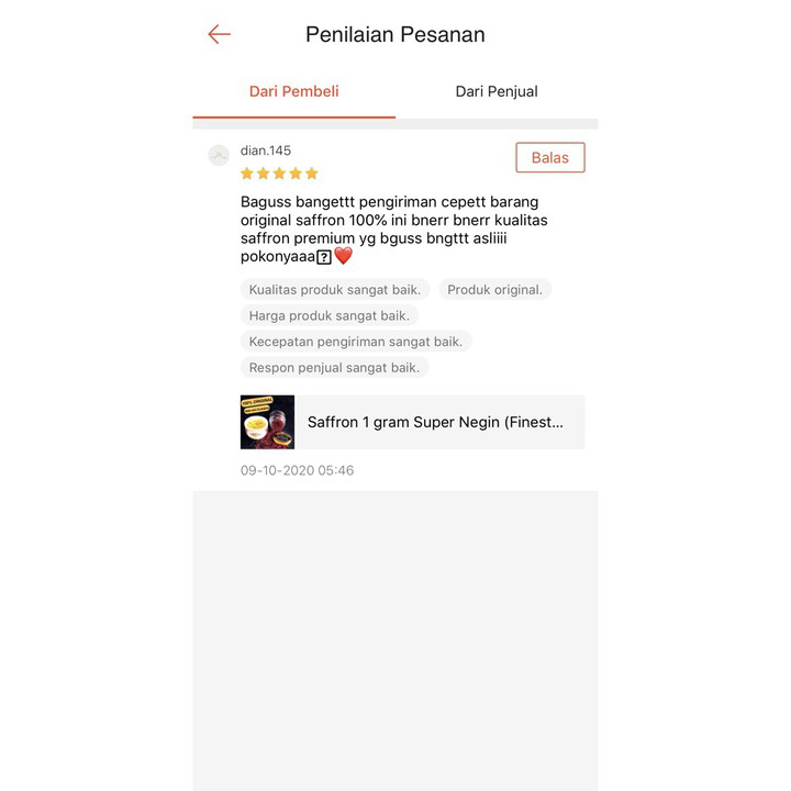 

Diskon PROMO! Saffron 1 gr Super Negin (Finest Quality) 100% Original Iran