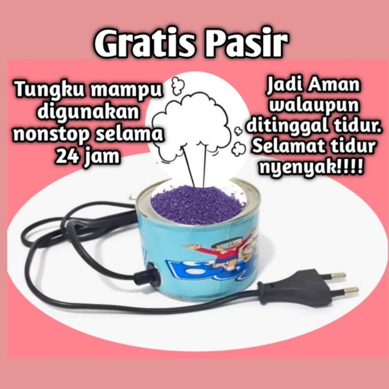 [ Gratis pasir 50gram ] Tungku obat nyamuk elektrik pasir ajaib