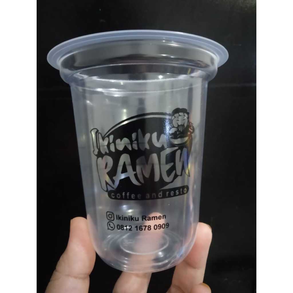 Cup plastik sablon, Sablon Cup 12oz, 14oz, 16 oz Oval U 8g Merk Starindo