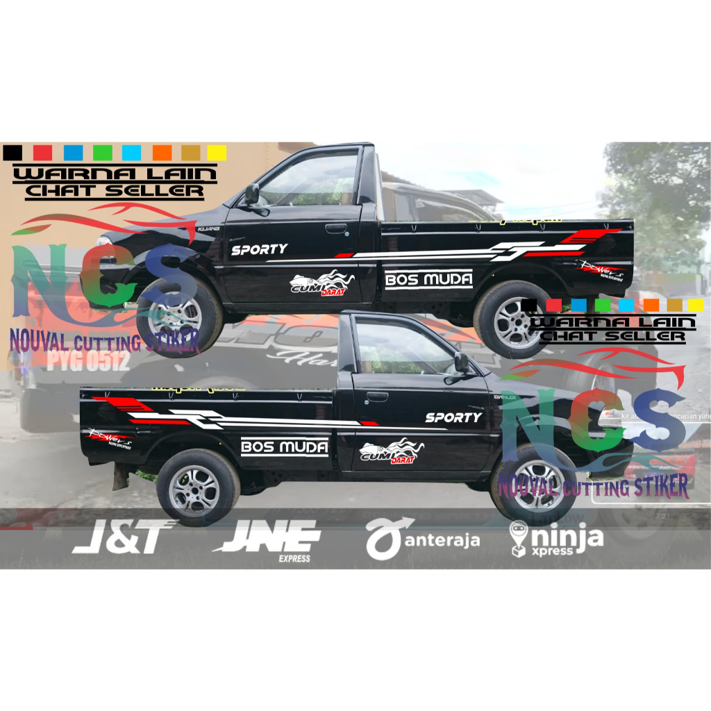 Cutting stiker pick up kijang sticker mobil kijang stiker mobil kijang panther