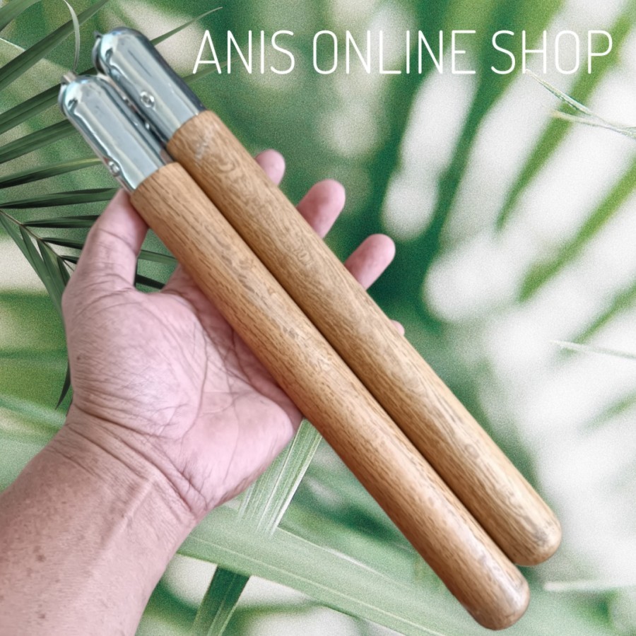 Jual Double Stick Kayu / Double Stick Kayu 30cm / dobel stik Ruyung kayu