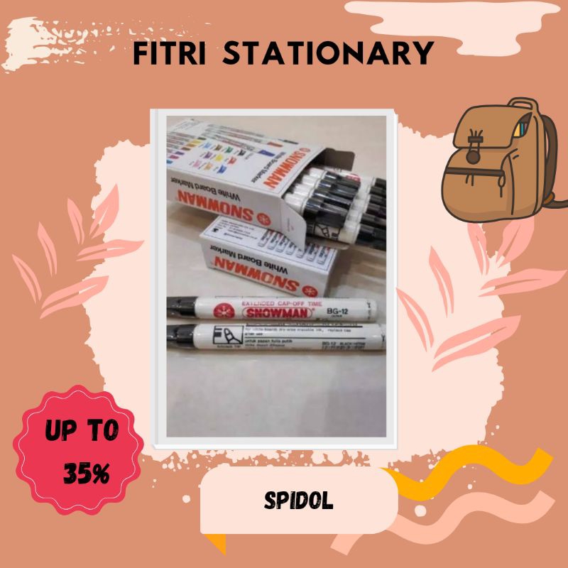 

spidol snowman white board marker BG-12