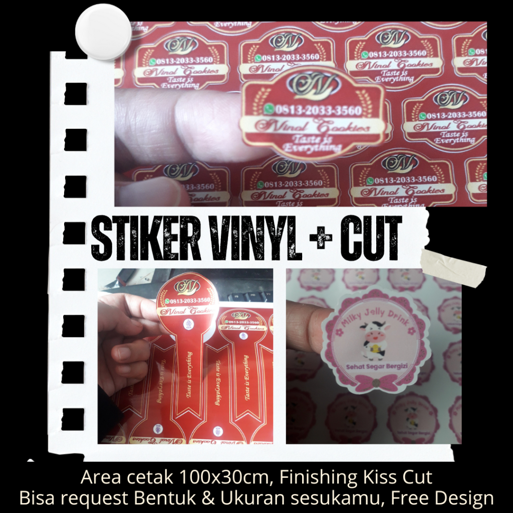 

yummi Stiker Logo Olshop Anti Air Print & Cutting Sticker Label Waterproof Label Frozen Food Produk Minuman Makanan Frozen