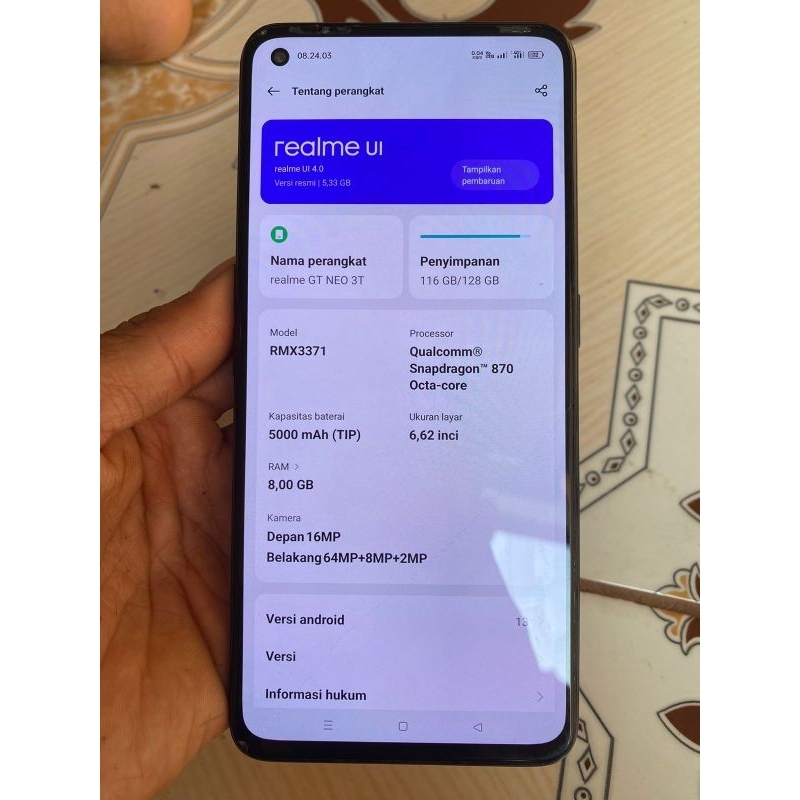 Realme GT Neo 3T Second Fullset