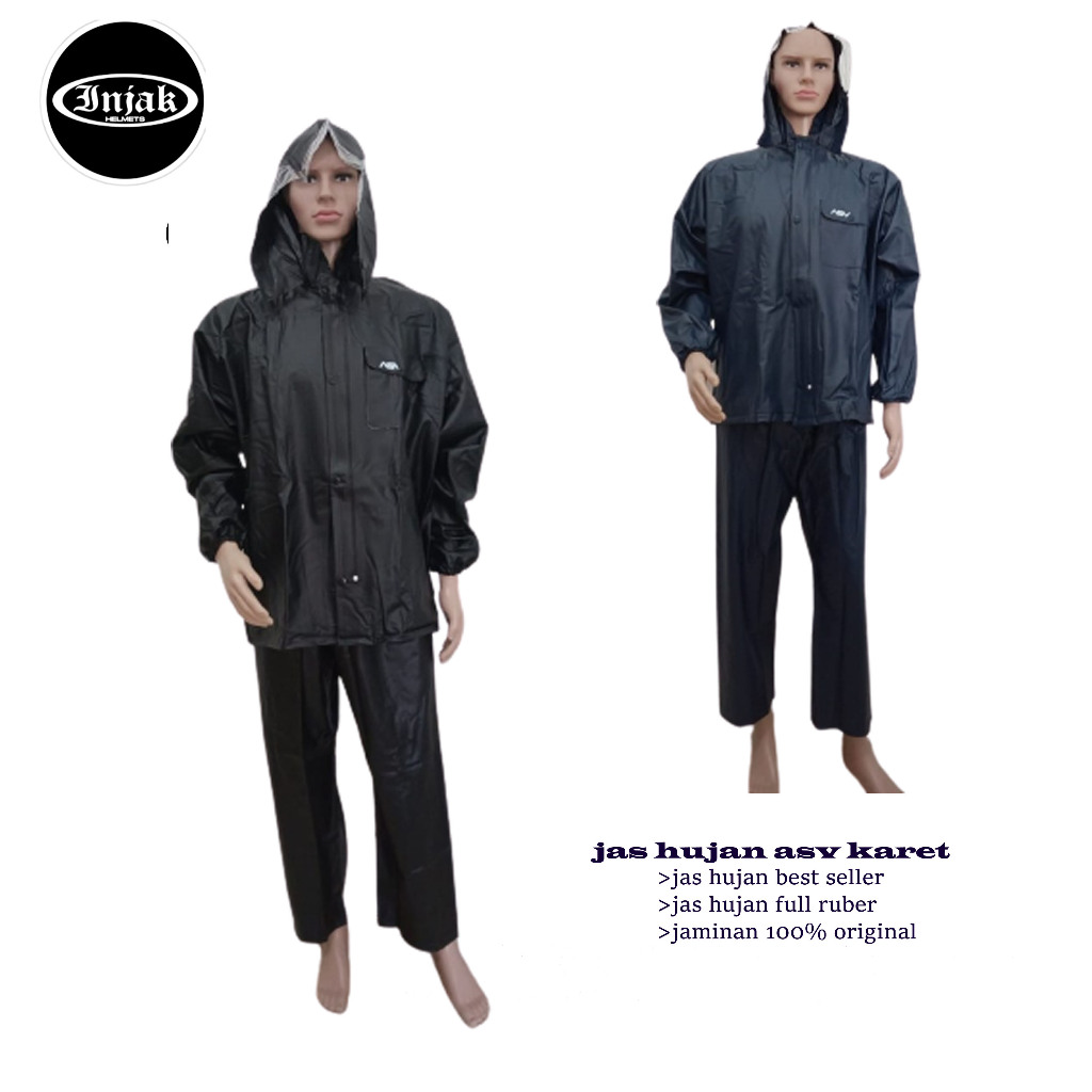 JAS Hujan ASV- Raincoat Mantel Hujan ASV Asli Original Rubber Karet Anti Rembes