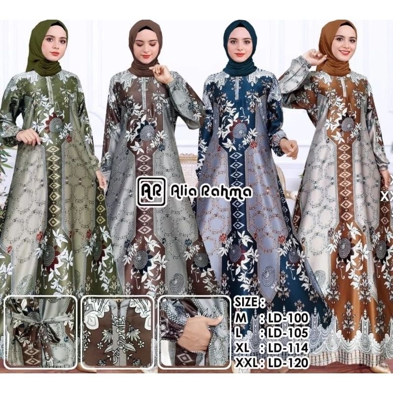 Gamis Maxmara premium/gamis Maxmara silk motif/Auliya dress fashion Muslim/ready Cod gamis Maxmara j