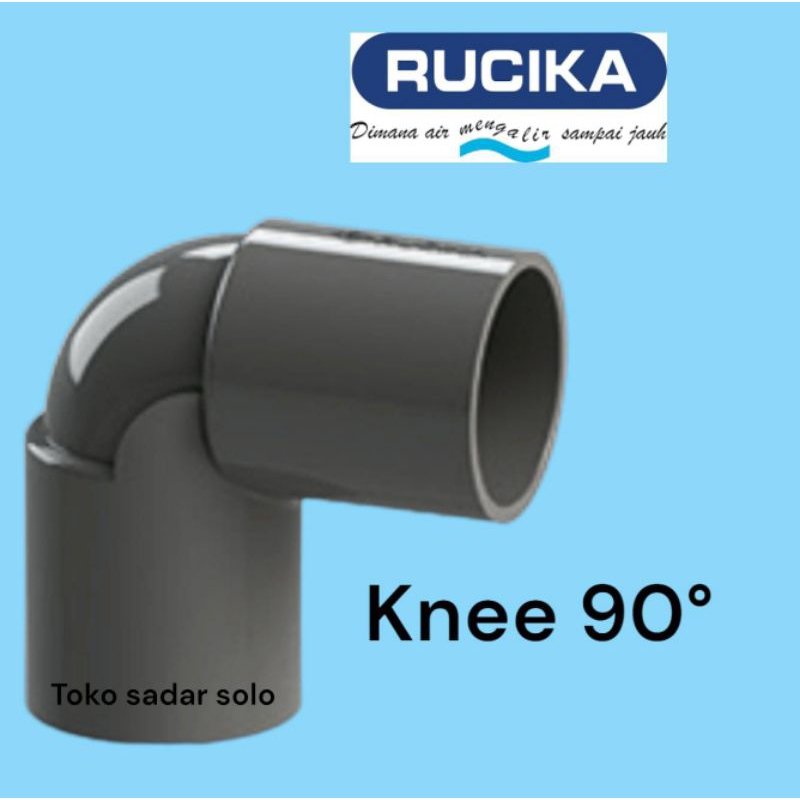 keni rucika 90° knee L tebal tipis 3inch 4 inch