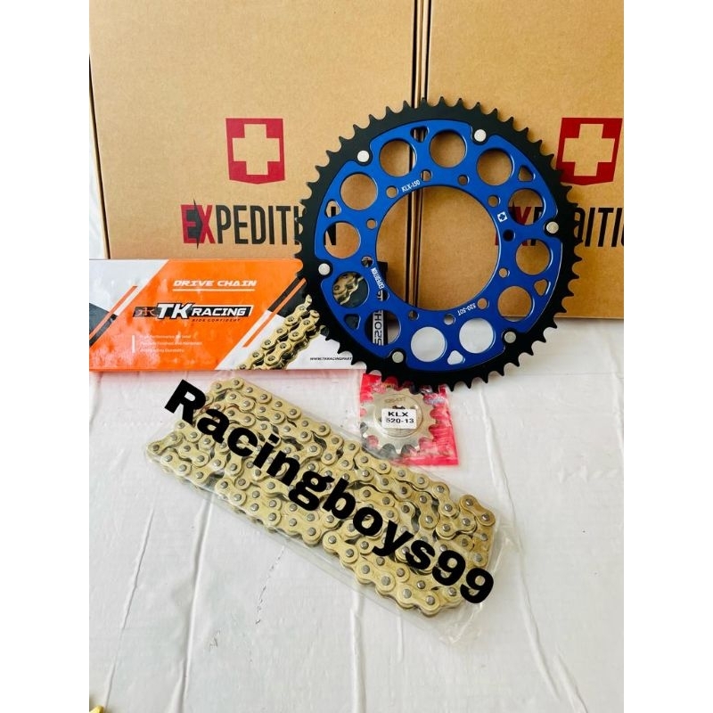 Gear set 520 Biru Klx 150 D Tracker 150 Klx 140 EXPEDITION rantai TK Racing